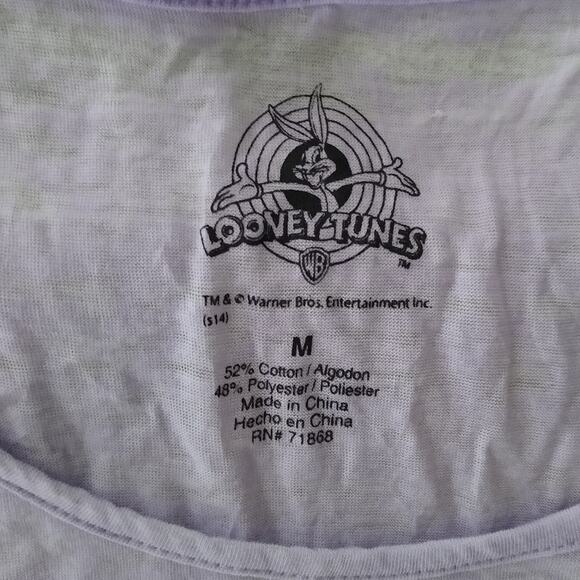 ❄️2/$5❄️[B7] NEW Looney Tunes Burnout Tank Top T-Shirt, Size Medium - Picture 2 of 2